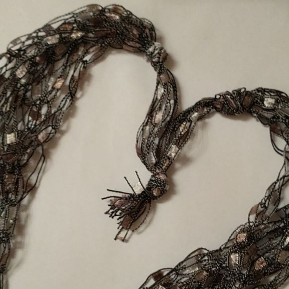 Hand Crocheted Ladder Ribbon Necklace! - Picture 3 of 7